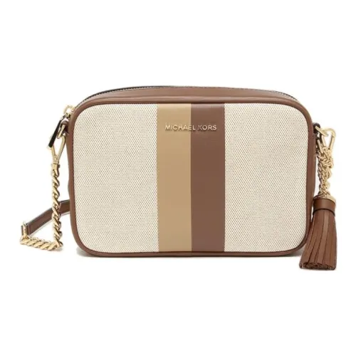 MICHAEL KORS Jet Set Кожа Camera Сумка Сумка через плечо Средняя Женская Коричневая