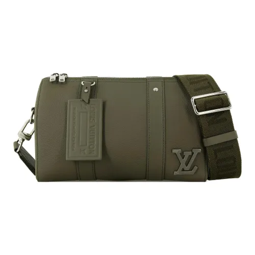 LOUIS VUITTON Keepall Коровья кожа Сумка через плечо Мужская Хаки зеленая