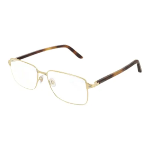Cartier Металл Нерегулярная форма Оправы для очков Мужской Золото