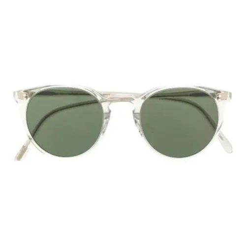 Oliver Peoples Ацетат Круглые Солнцезащитные Очки Мужские Прозрачные