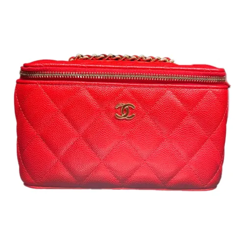 CHANEL С рельефом Тисненый Телячья кожа Сумки кросс-боди Женские Красный