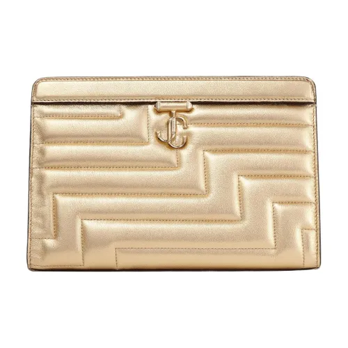 Jimmy Choo Avenue Напп Кожа Хранение Сумка Клатч Стандартный Женский Золотой