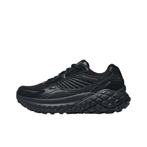 Skechers Monster Evo Амортизация Устойчивость к истиранию Термический Низкий Топ Повседневный Мужской Черный