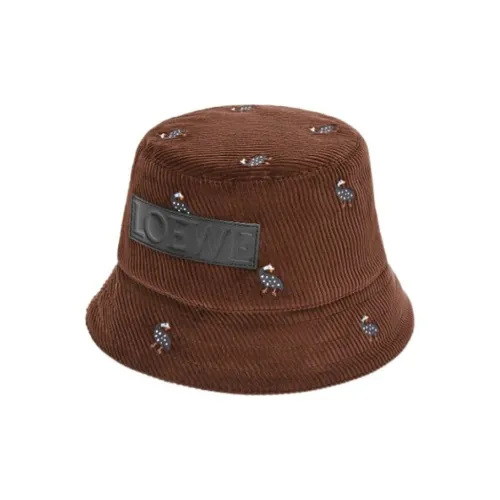 LOEWE Вельветовые панамы унисекс коричневые