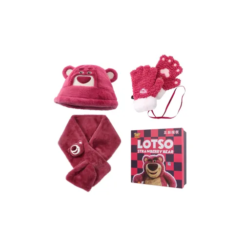 Disney Strawberry Bear Series Шапки Кепки Шарф Маска для лица Перчатка Трехкомпонентный Подарочный Набор 42 Аксессуары для кукол