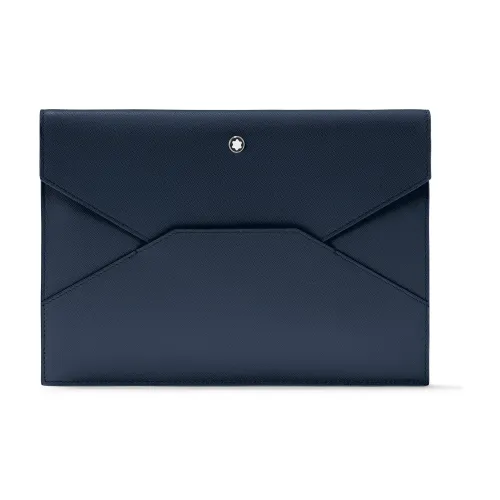 MONTBLANC Full Зернистая кожа коровы Клатч Мужской Чернильно-синий