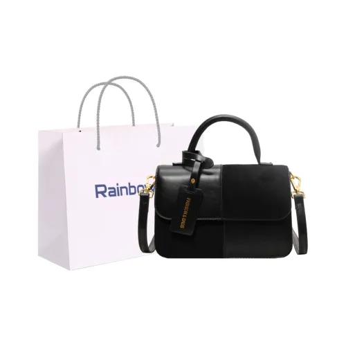 Rainbow Girl ПУ (полиуретан) Маленькая квадратная сумка через плечо обычная женская черный кофейный коричневый хаки