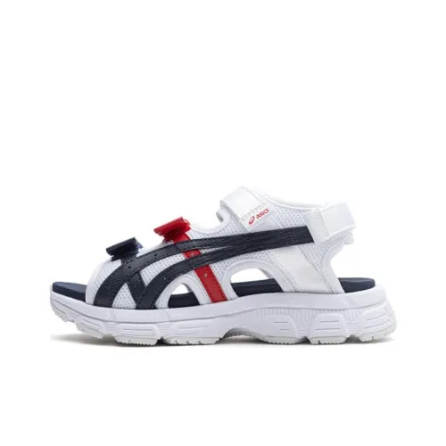 Asics Износостойкий Легкий Амортизирующий Дышащий Анти KICK Детские Сандалии Белый Черный Красный Подростки