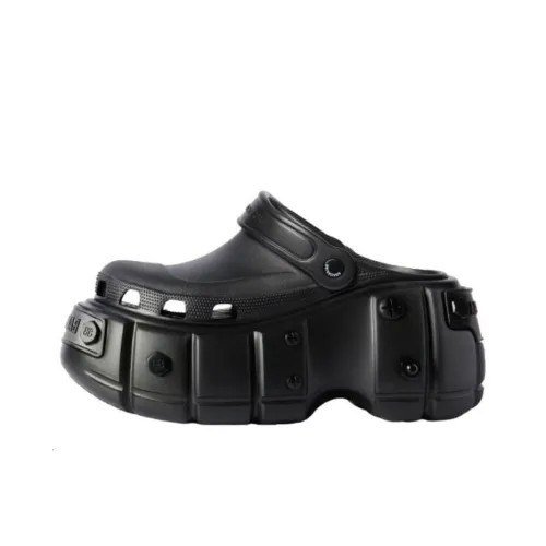 Crocs x Balenciaga Домашние тапочки Женские Черные