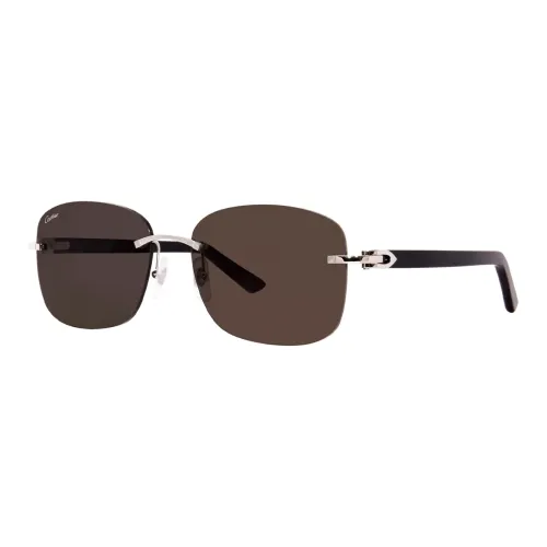 Cartier Metal Square Sunglasses Men's Gold