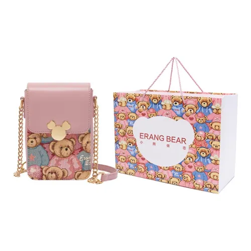 ERANGBEAR Полиэстер Чехол для телефона Сумка через плечо Мини Женские Медведи Розовый Медведи Зеленый Медведи Коричневый