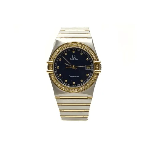 OMEGA Constellation Collection Кварцевый механизм Женские часы 33 мм Синий циферблат Сплав Корпус часов Сплав Ремешок