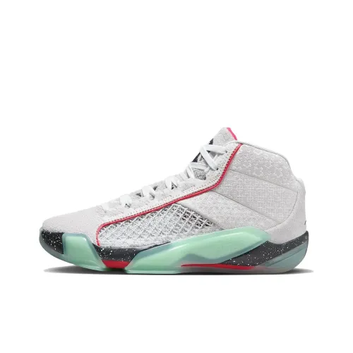 Rui Hachimura x Jordan Air Джордан 38 PF Rui Hachimura Противоскользящий MID Топ Баскетбольные кроссовки Мужской Серый Зеленый