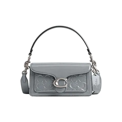 COACH Tabby Коровья кожа Сумка через плечо Маленькая Женская Серо-синяя