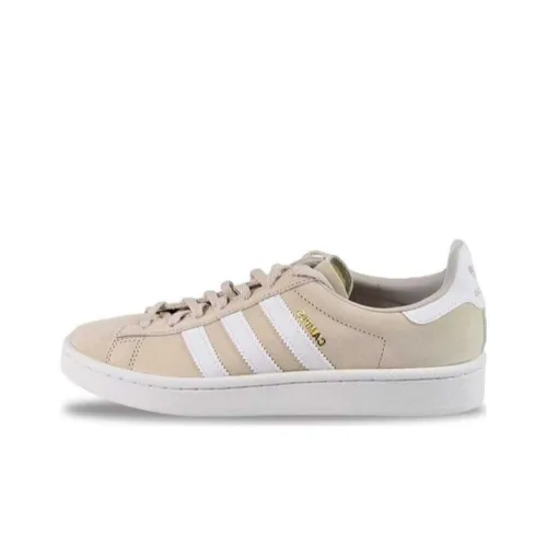 Adidas Originals Campus Устойчивые к истиранию Дышащие Низкие Кроссовки для скейтбординга Женские Бежевые