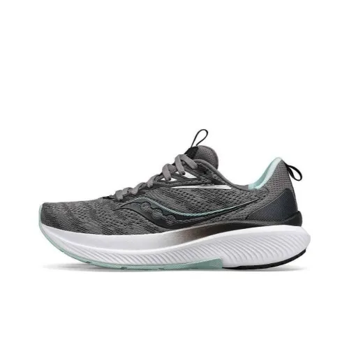 Saucony Shock Absorbers Slip-Resistant Low Top Повседневные Беговые Кроссовки Женские Серые