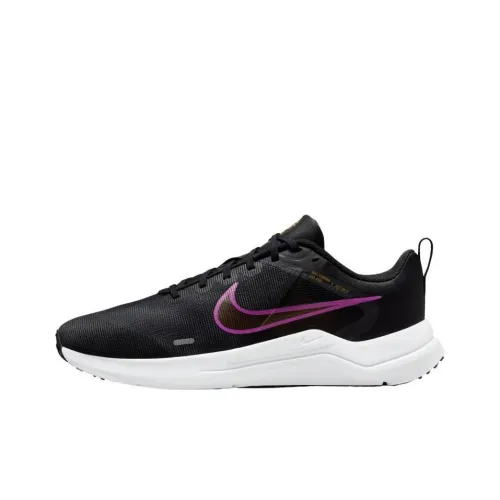 Nike Downshifter 12 Амортизация Износостойкие Низкие Кроссовки для Бега Мужские Черные