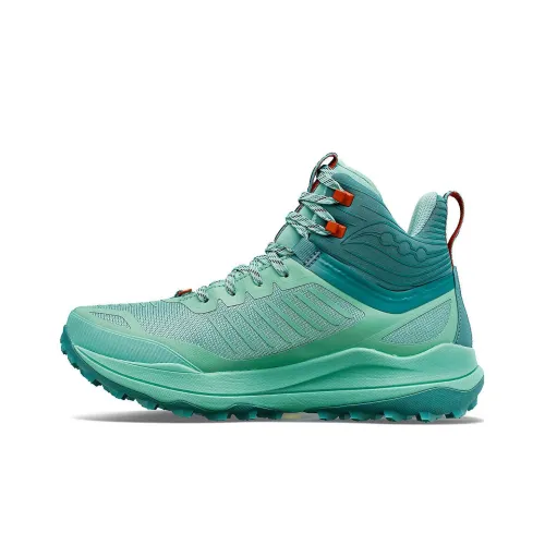 Saucony ULTRA RIDGE GTX Противоскользящие высокие кроссовки для улицы Женские Зеленые