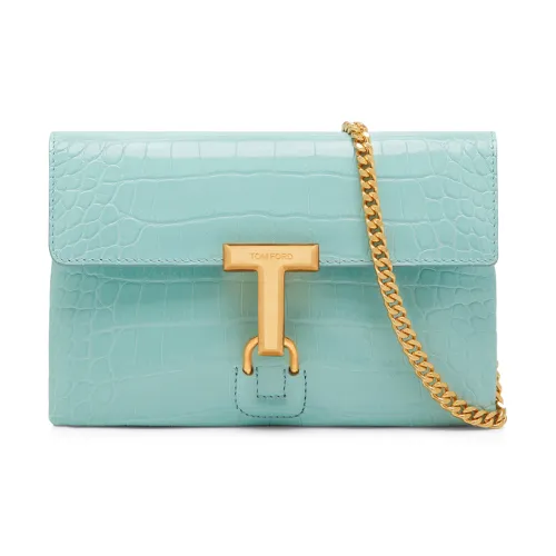 TF Телячья кожа Маленькая квадратная сумка Сумка через плечо Сумка на плечо Женская Светлая Бирюзовый Каменный цвет