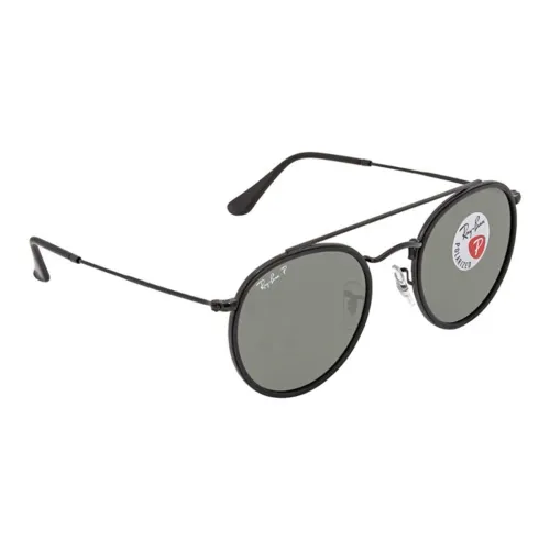 RayBan Металлические Круглые Солнцезащитные очки Унисекс Черные