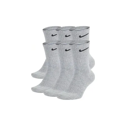 Nike 6 пар Серые Мужские носки MID до икры