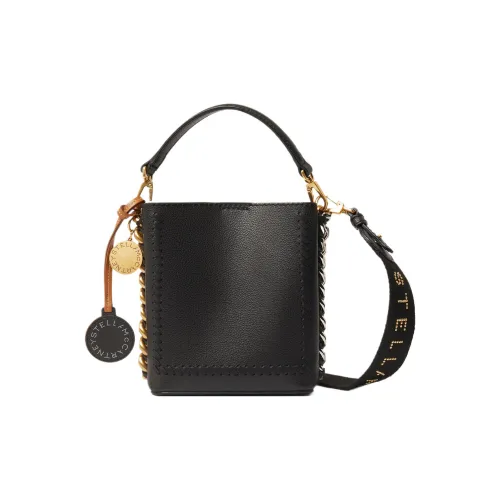 Stella McCartney Frayme Vegan MIRUM® Материал Ведрообразная Сумка Сумка Сумка через плечо Мини Женская Черная