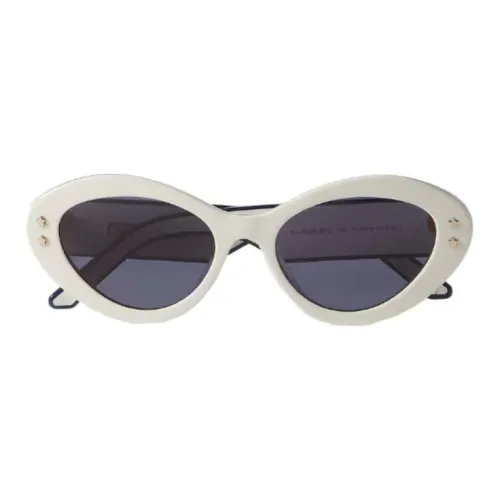 DIOR Ацетат Кошачий глаз Солнцезащитные очки Женские Белый Синий