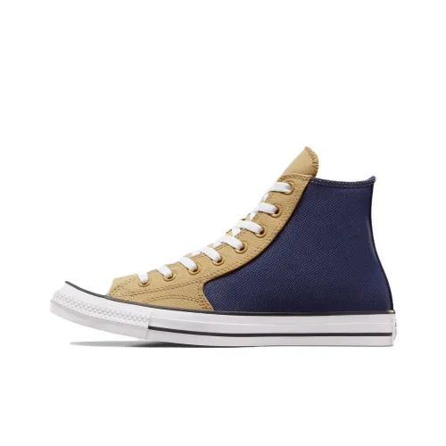 Converse Chuck Taylor All Star Износостойкие Легкие Амортизирующие Высокие Кеды Унисекс Синий Желтый