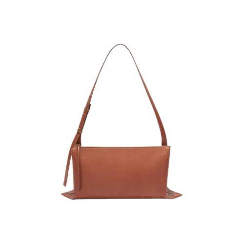 JIL SANDER Телячья кожа Одно плечо Сумка Средний Женский Коричневый