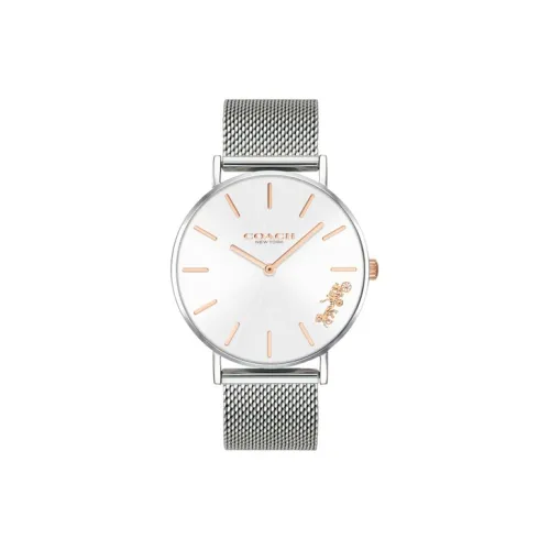COACH Женские часы Кварцевый механизм корпус из нержавеющей стали ремешок 36 мм серебристый циферблат