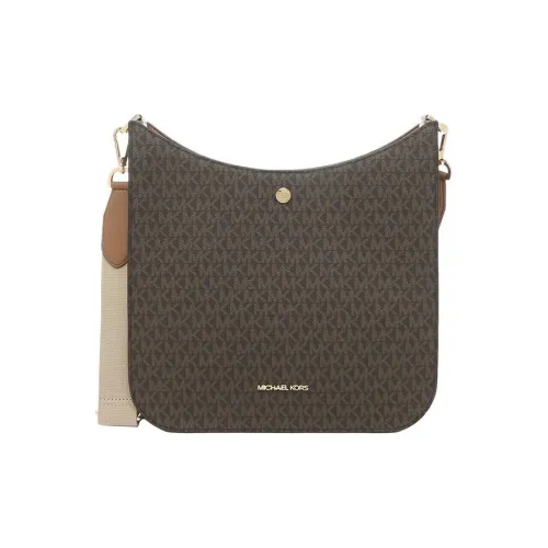 MICHAEL KORS Сумка через плечо из холста с ПВХ-покрытием женская коричневая