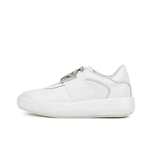 Stuart Weitzman SW Low Топ Кроссовки для скейтбординга Женские Белые