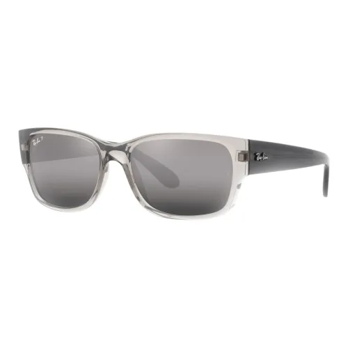 RayBan Plastic Rectangular Sunglasses Unisex Gray RayBan Пластиковые прямоугольные солнцезащитные очки унисекс серые