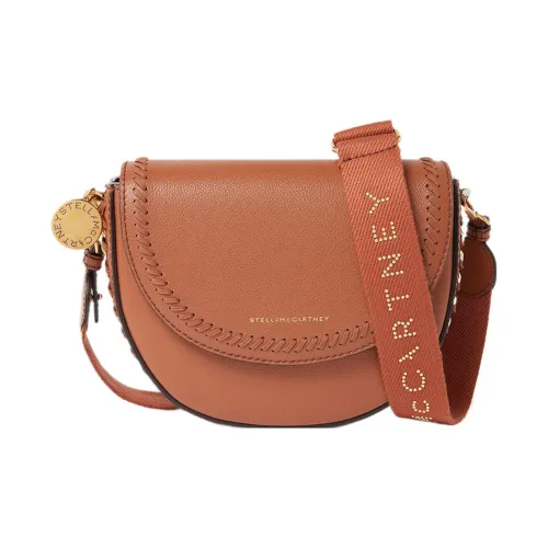 Stella McCartney Frayme MIRUM® Saddle Bag Crossbody Bag Shoulder Bag Medium Women's Cognac Color