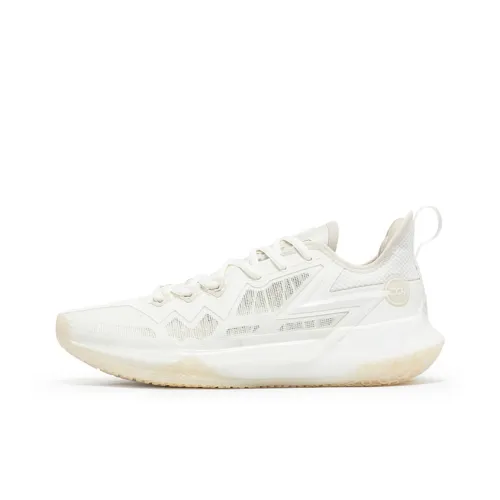 361° Big 3 Future Miro Шокабойеры Устойчивые к истиранию Низкий Топ Баскетбольные кроссовки Мужской Перо Белый