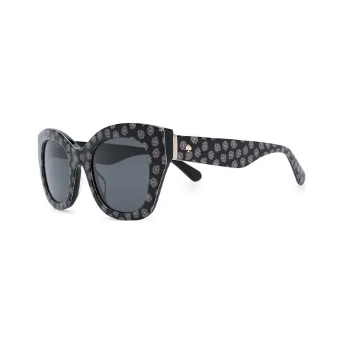 Kate Spade Ацетатные солнцезащитные очки "Кошачий глаз" женские черные