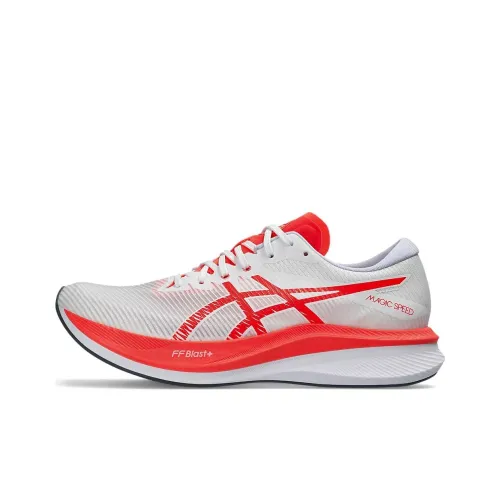 Asics Magic Speed 3,0 Low Топ Карбоновая плита Марафон Беговые кроссовки Мужской Красно-белый
