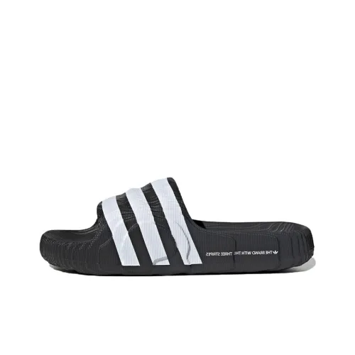 adidas originals Adilette 22 ЭВА Устойчивые к истиранию Слипоны Унисекс Черный Белый