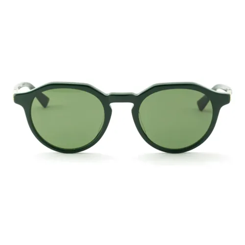 Bottega Veneta Переработанный ацетат Круглые Солнцезащитные очки Мужские Зеленые