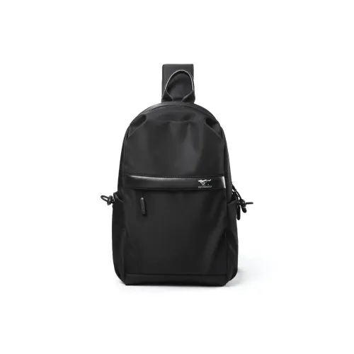 SEPTWOLVES ПУ (полиуретан) Сумка через плечо Байкер Велосипед Бананка QPL Стандартный Мужской Черный