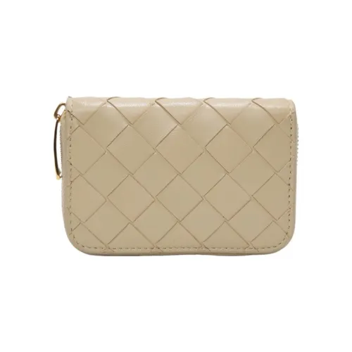Bottega Veneta Lambskin Wallet Women's Beige