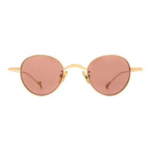 EYEPETIZER Круглые Солнцезащитные Очки Мужские Золотые