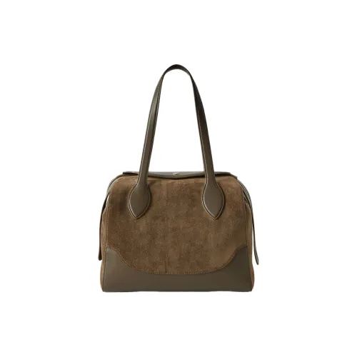 Loro Piana Sesia Замша Телячья кожа Одно плечо Сумка Средний Женский Коричневый