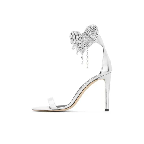 Giuseppe Zanotti GZ One Ремешок Сандалии 10,5 см Женские Серебряные