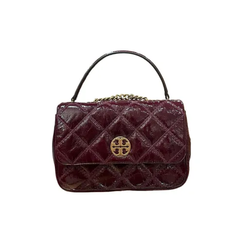 Tory Burch Овца Вощеная кожа Сумка с цепочкой Сумка через плечо Женская Бургунди