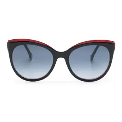 CarolinaHerrera Ацетатные солнцезащитные очки "Кошачий глаз" женские черные