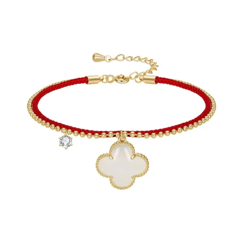 HMZ Cotton Linen Blend Red Thread Bracelets Women's