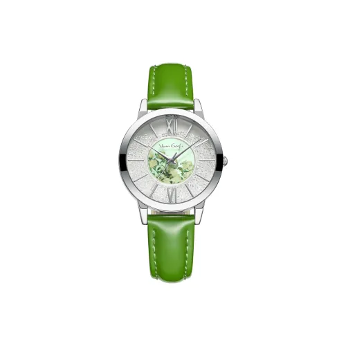 VAN GOGH Exotic Colors Quicksand Collection Кварцевые Женские Часы Ремешок из Натуральной Кожи Белый Циферблат