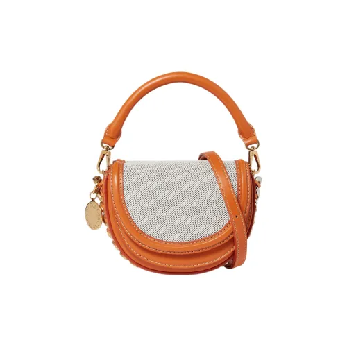 Stella McCartney Frayme Хлопок Портативный Сумка через плечо Сумка на плечо Женская Серый и Оранжевый