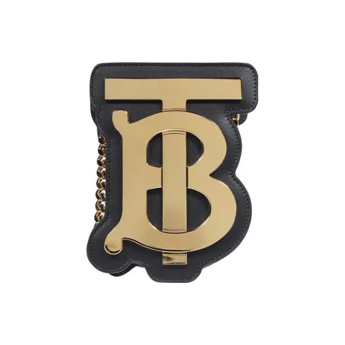 Burberry Телячья кожа Сумка через плечо Сумка на плечо Мини Женская Черная